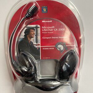 Microsoft Lifechat LX-2000 Compact Mobile Headset Foldable Microphone PC/MAC NIB